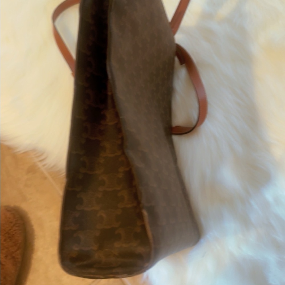 Celine Dark Brown Monogram Tote - Picture 2 of 6